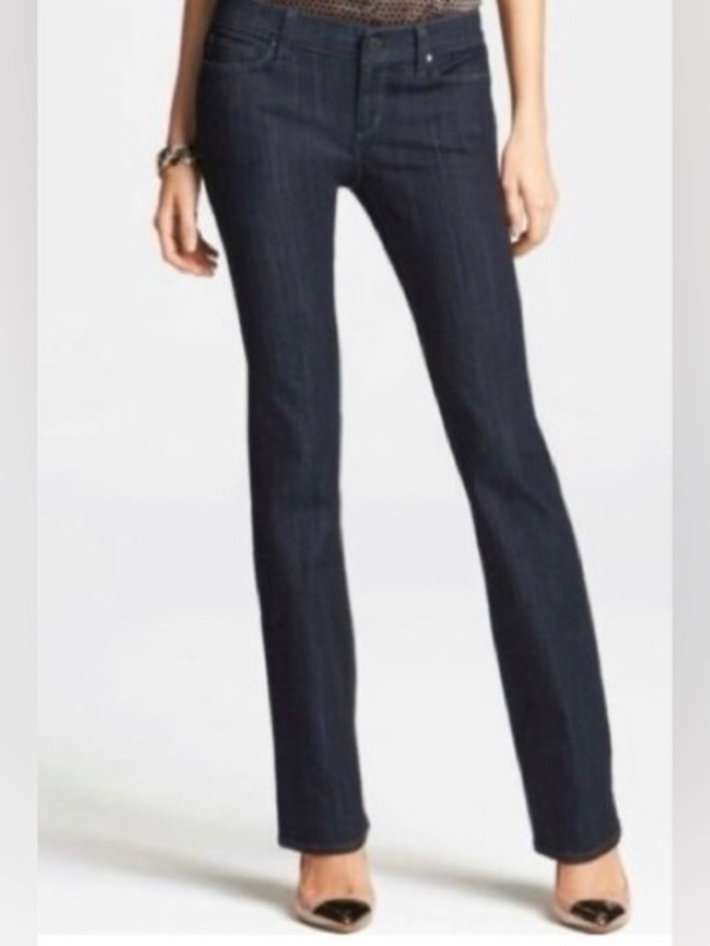 Ann Taylor Women’s size 4 Modern Fit Slim Straight Dark Wash Jeans - Picture 1 of 11